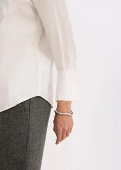 bonprix Blusen & Tuniken|Bekleidung·Jacken & Mäntel^Paillettentunika wollweiß