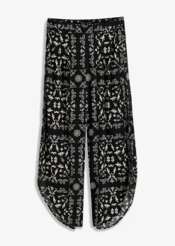 bonprix Bekleidung·Kleider|Hosen^Palazzo-Hose schwarz/wollweiß sonstige