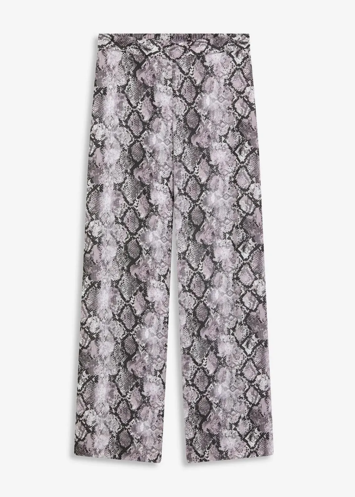 bonprix Bekleidung·Kleider|Nachhaltigere Materialien^Palazzo-Hose graubraun schlange bedruckt