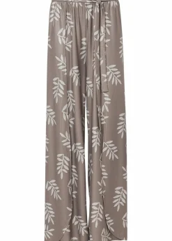 bonprix Bekleidung·Kleider|Hosen^Palazzo-Hose taupe/wollweiß bedruckt