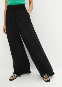 bonprix Bekleidung·Kleider|Hosen^Palazzo-Hose schwarz