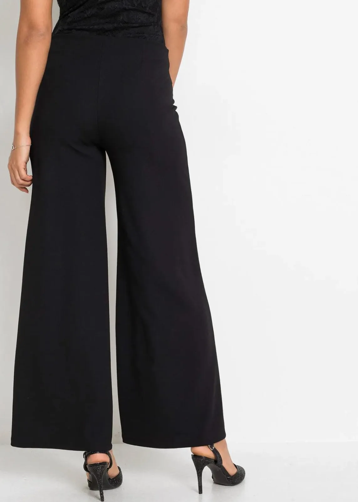 bonprix Bekleidung·Kleider|Hosen^Palazzo-Hose schwarz