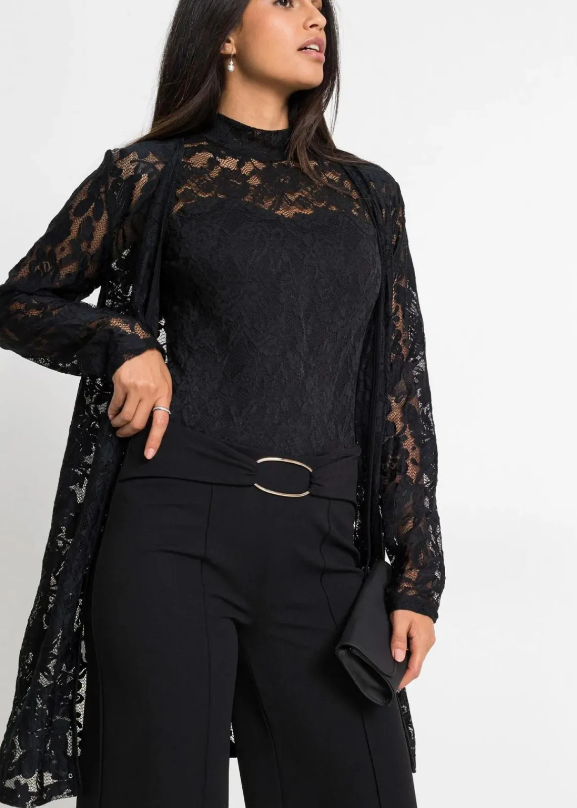 bonprix Bekleidung·Kleider|Hosen^Palazzo-Hose schwarz