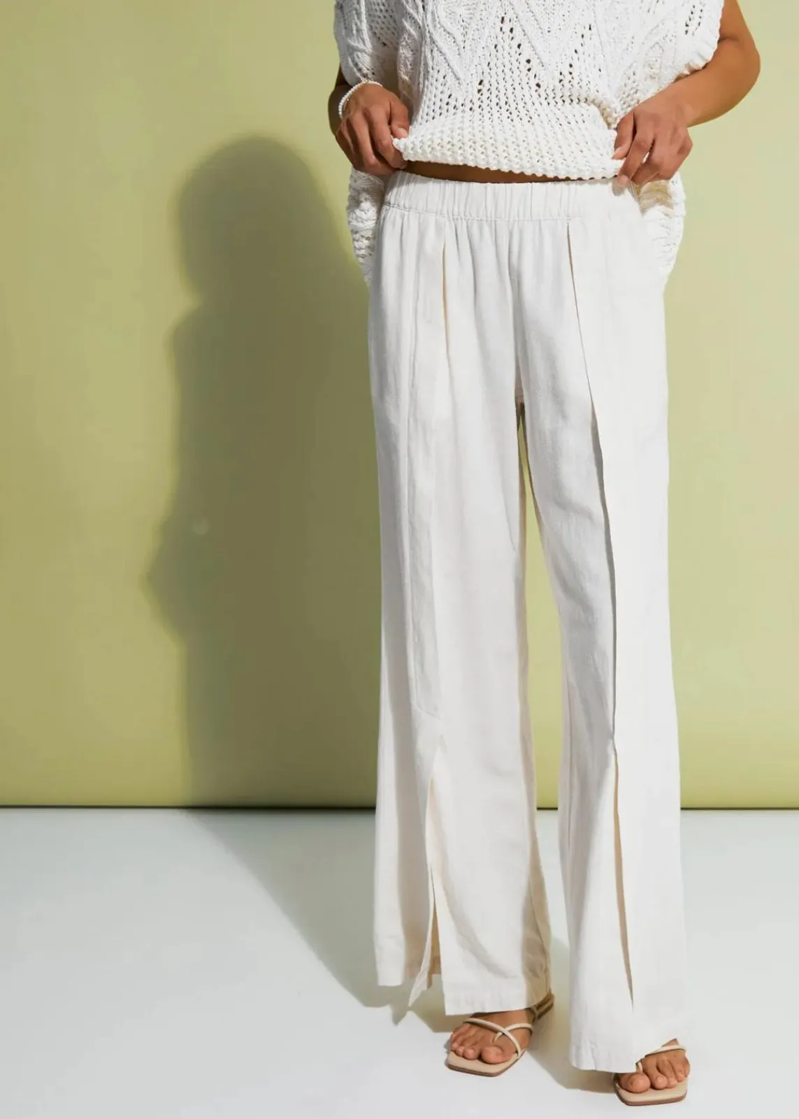 bonprix Bekleidung·Kleider|Hosen^Palazzo-Hose naturbeige