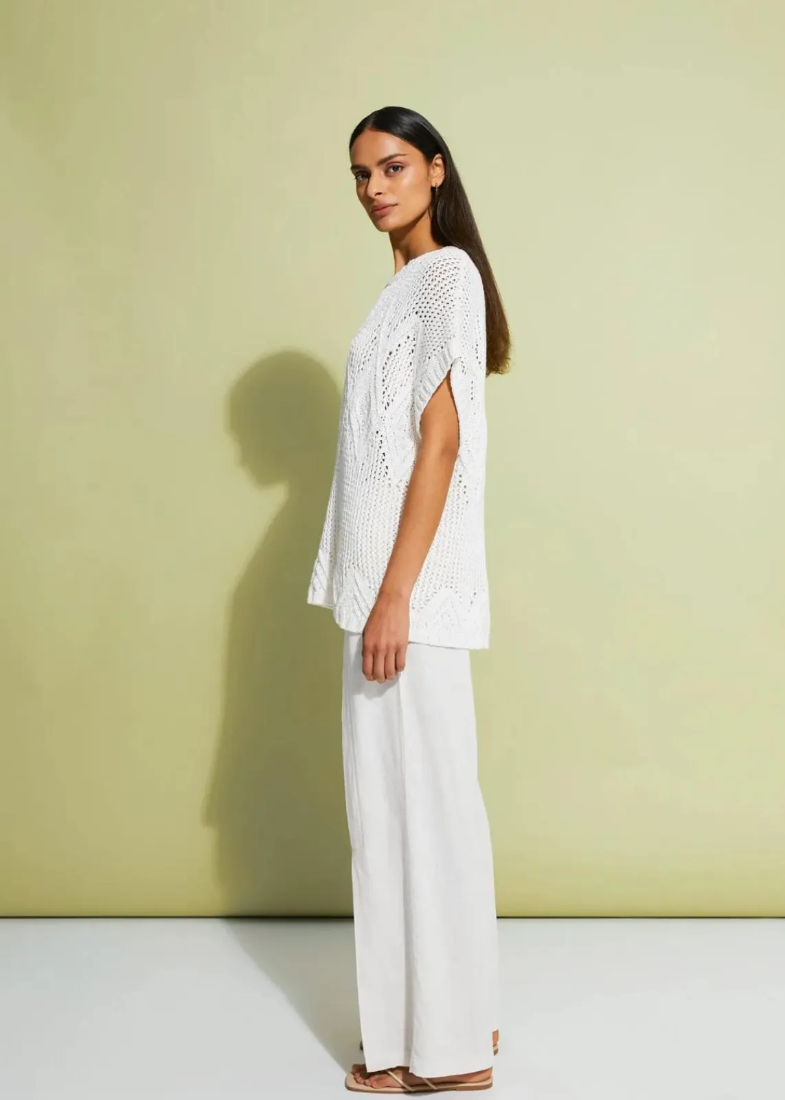 bonprix Bekleidung·Kleider|Hosen^Palazzo-Hose naturbeige