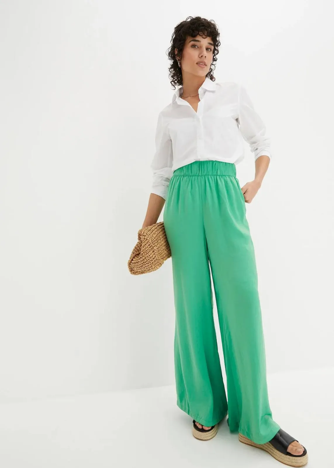 bonprix Hosen|Bekleidung·Kleider^Palazzo-Hose opalgrün
