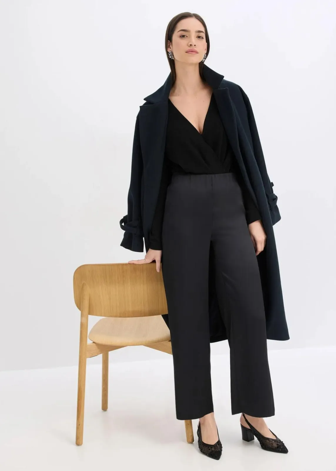 bonprix Bekleidung·Kleider|Hosen^Palazzo-Hose schwarz