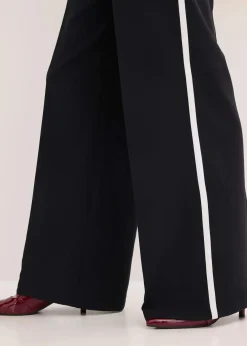 bonprix Bekleidung·Kleider|Hosen^Palazzo-Hose schwarz/weiß