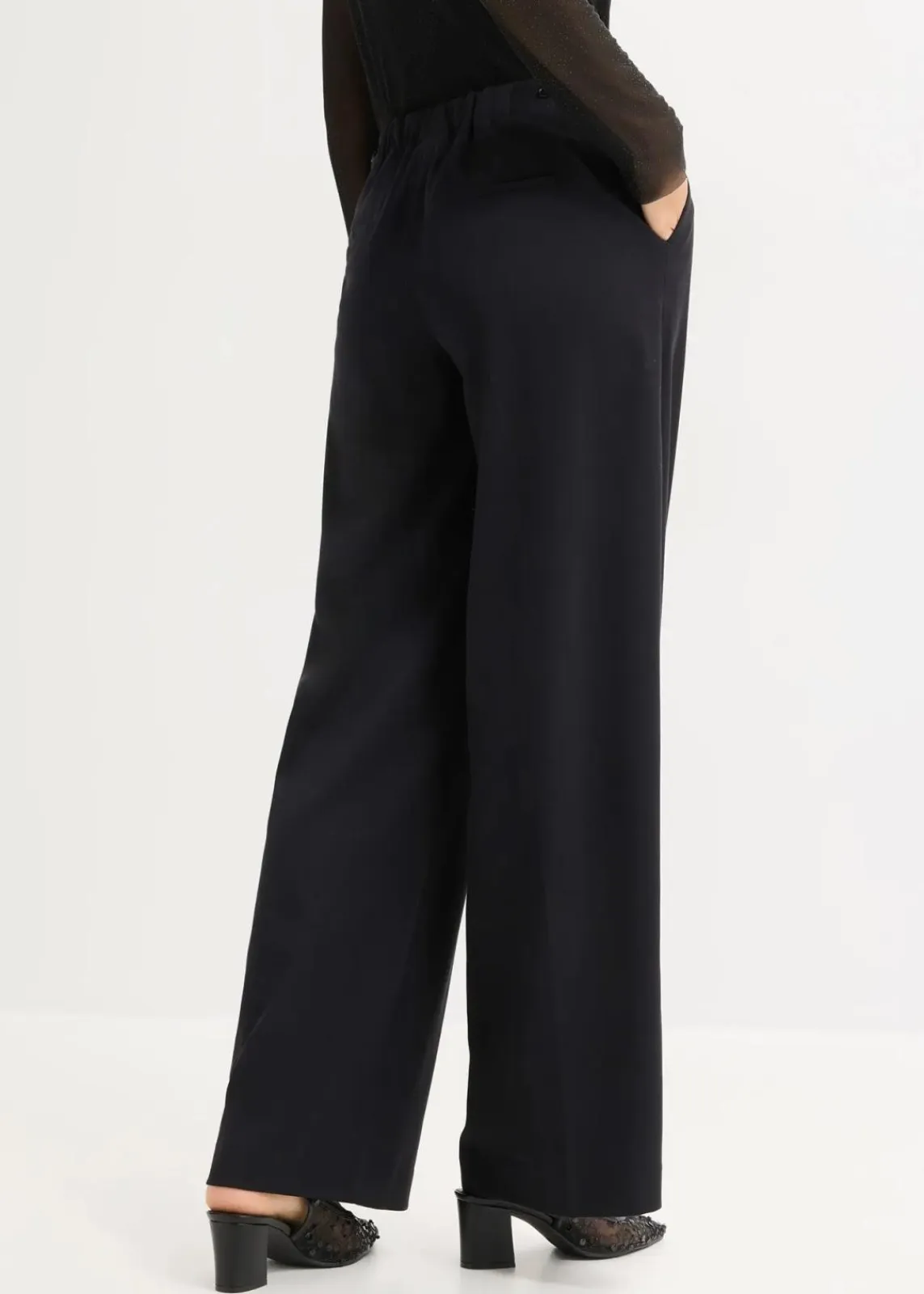 bonprix Bekleidung·Kleider|Nachhaltigere Materialien^Palazzo-Hose schwarz