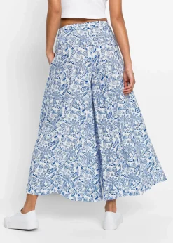 bonprix Bekleidung·Kleider|Hosen^Palazzo-Hose weiß/blau paisley