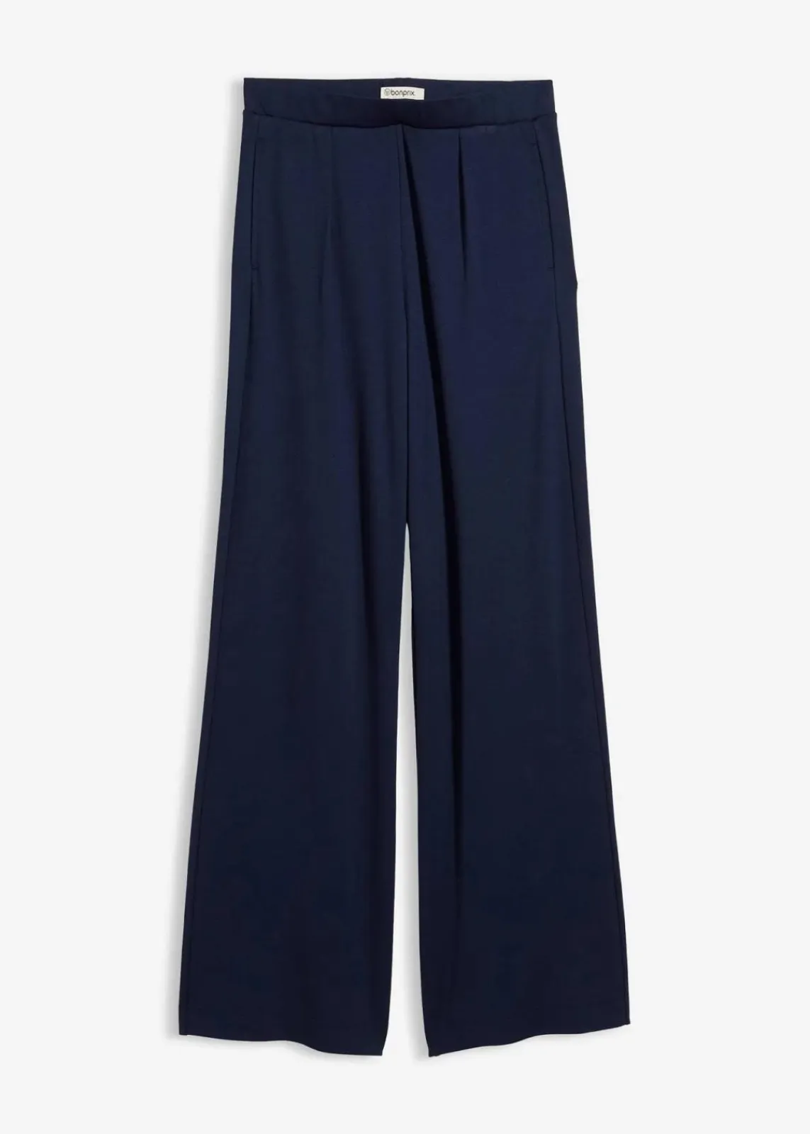 bonprix Hosen|Bekleidung·Kleider^Palazzo-Hose aus bequemen Punto di Roma dunkelblau