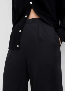bonprix Bekleidung·Kleider|Hosen^Palazzo-Hose aus bequemen Punto di Roma schwarz