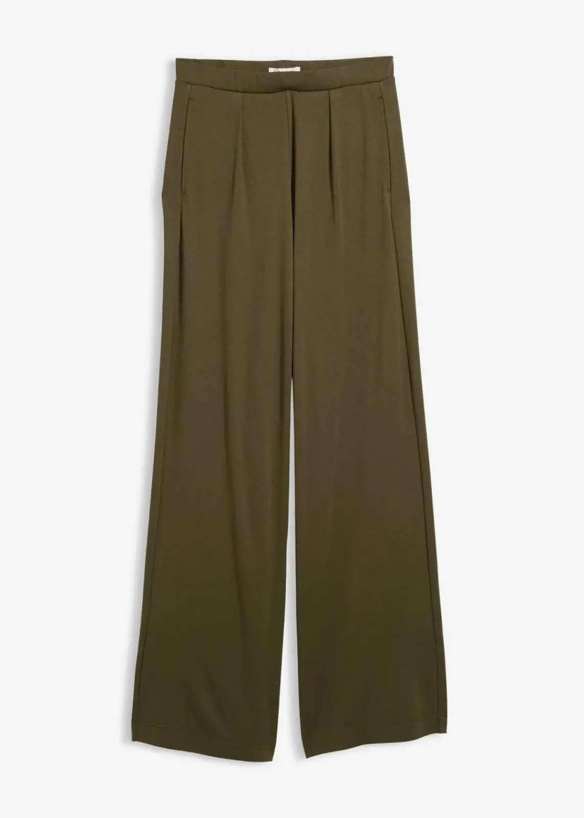 bonprix Hosen|Bekleidung·Kleider^Palazzo-Hose aus bequemen Punto di Roma dunkeloliv