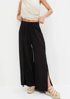 bonprix Bekleidung·Kleider|Hosen^Palazzo-Hose aus feiner Viskose schwarz