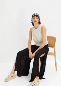 bonprix Bekleidung·Kleider|Hosen^Palazzo-Hose aus feiner Viskose schwarz