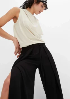 bonprix Bekleidung·Kleider|Hosen^Palazzo-Hose aus feiner Viskose schwarz