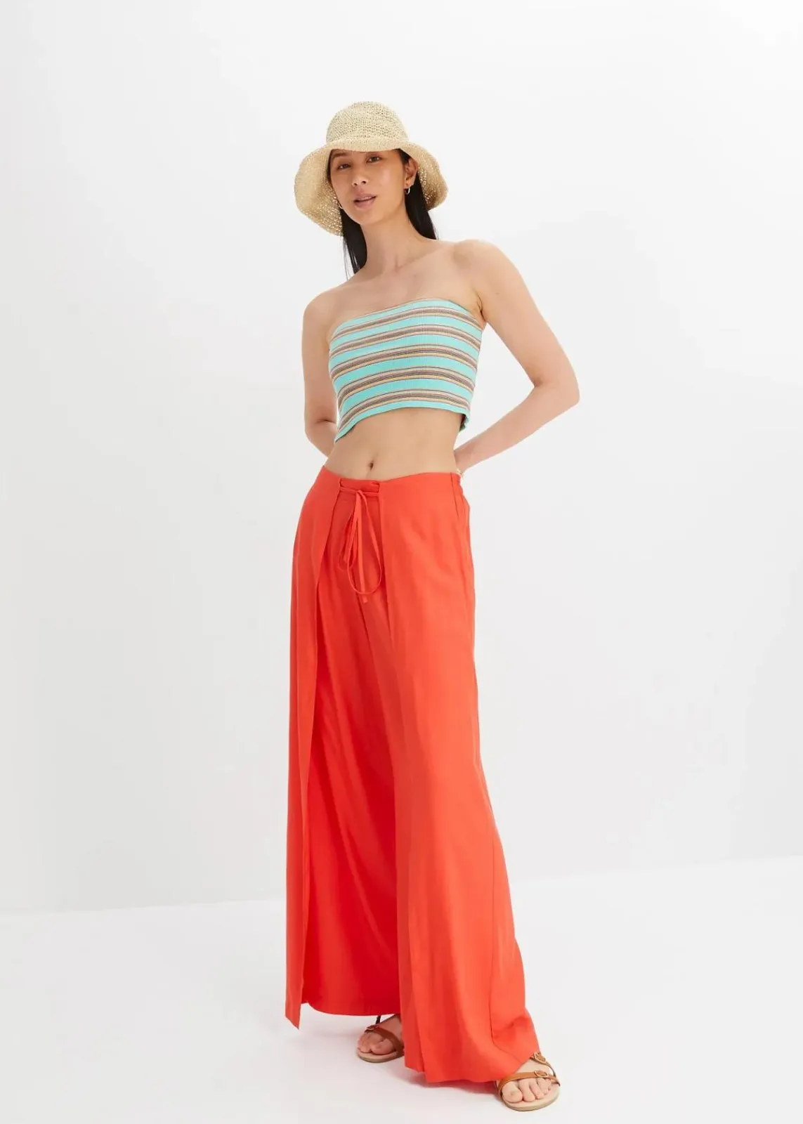 bonprix Nachhaltigere Materialien|Hosen^Palazzo-Hose aus feiner Viskose signalrot