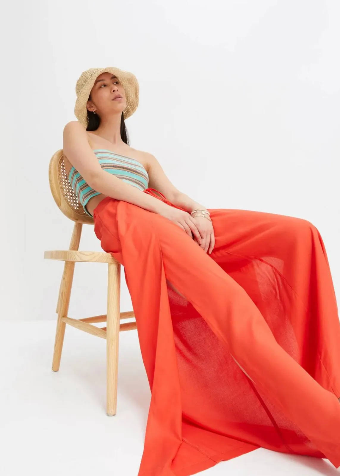 bonprix Nachhaltigere Materialien|Hosen^Palazzo-Hose aus feiner Viskose signalrot