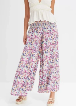 bonprix Bekleidung·Kleider|Nachhaltigere Materialien^Palazzo-Hose aus fließender Viskose rauchlavendel paisley
