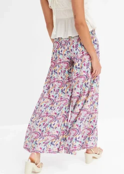bonprix Bekleidung·Kleider|Nachhaltigere Materialien^Palazzo-Hose aus fließender Viskose rauchlavendel paisley