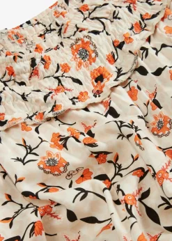 bonprix Kurzgrößen|Bekleidung·Kleider^Palazzo-Hose aus fließender Viskose beige/orange geblümt