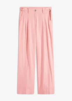bonprix Hosen|Bekleidung·Kleider^Palazzo-Hose aus leichtem Leinen-Mix softrosa