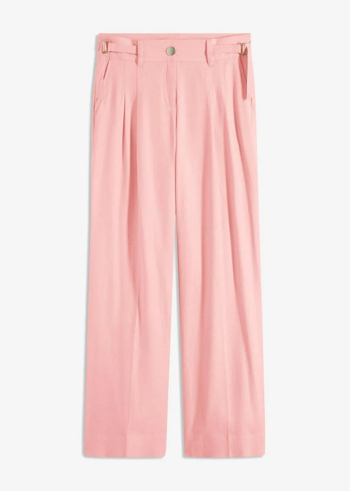 bonprix Hosen|Bekleidung·Kleider^Palazzo-Hose aus leichtem Leinen-Mix softrosa