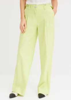 bonprix Bekleidung·Kleider|Hosen^Palazzo-Hose aus leichtem Leinen-Mix mintgrün