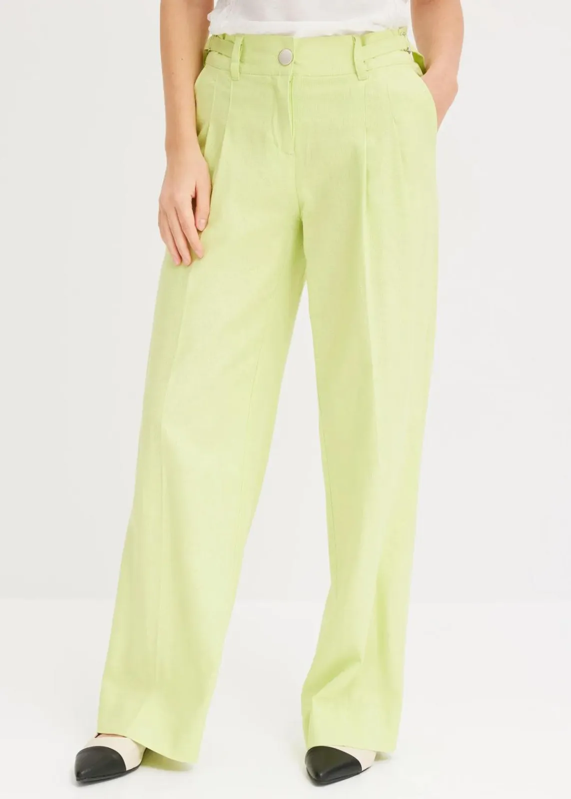 bonprix Bekleidung·Kleider|Hosen^Palazzo-Hose aus leichtem Leinen-Mix mintgrün