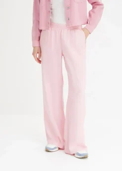 bonprix Hosen|Bekleidung·Kleider^Palazzo-Hose aus Leinen teerose