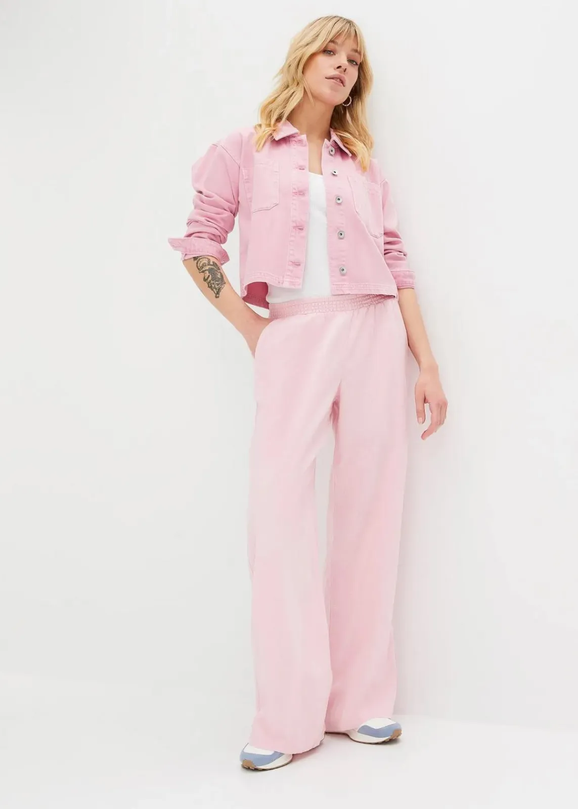 bonprix Hosen|Bekleidung·Kleider^Palazzo-Hose aus Leinen teerose