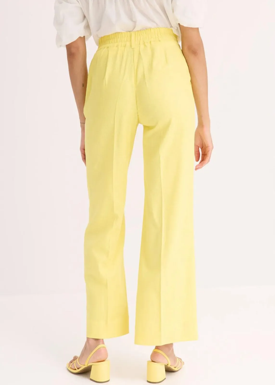 bonprix Bekleidung·Kleider|Hosen^Palazzo-Hose aus Leinen-Mix softgelb