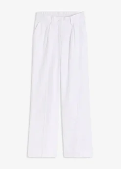 bonprix Hosen|Bekleidung·Kleider^Palazzo-Hose aus Leinen-Mix weiß