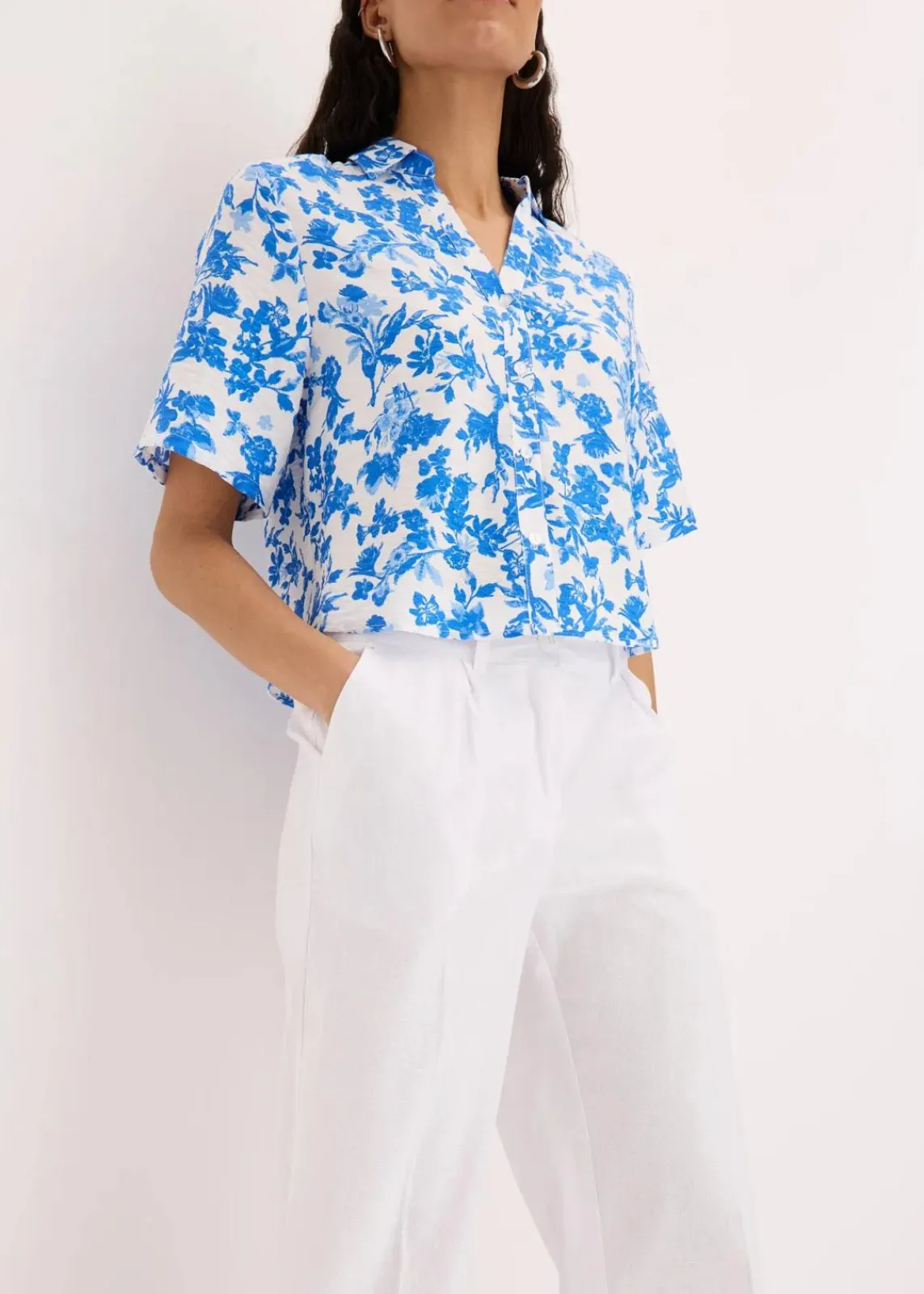 bonprix Hosen|Bekleidung·Kleider^Palazzo-Hose aus Leinen-Mix weiß
