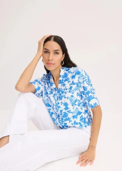 bonprix Hosen|Bekleidung·Kleider^Palazzo-Hose aus Leinen-Mix weiß