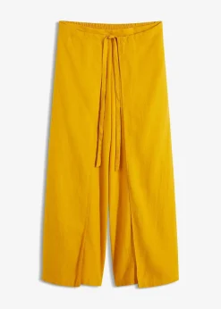 bonprix Bekleidung·Kleider|Hosen^Palazzo-Hose aus luftigem Leinen-Mix ockergold