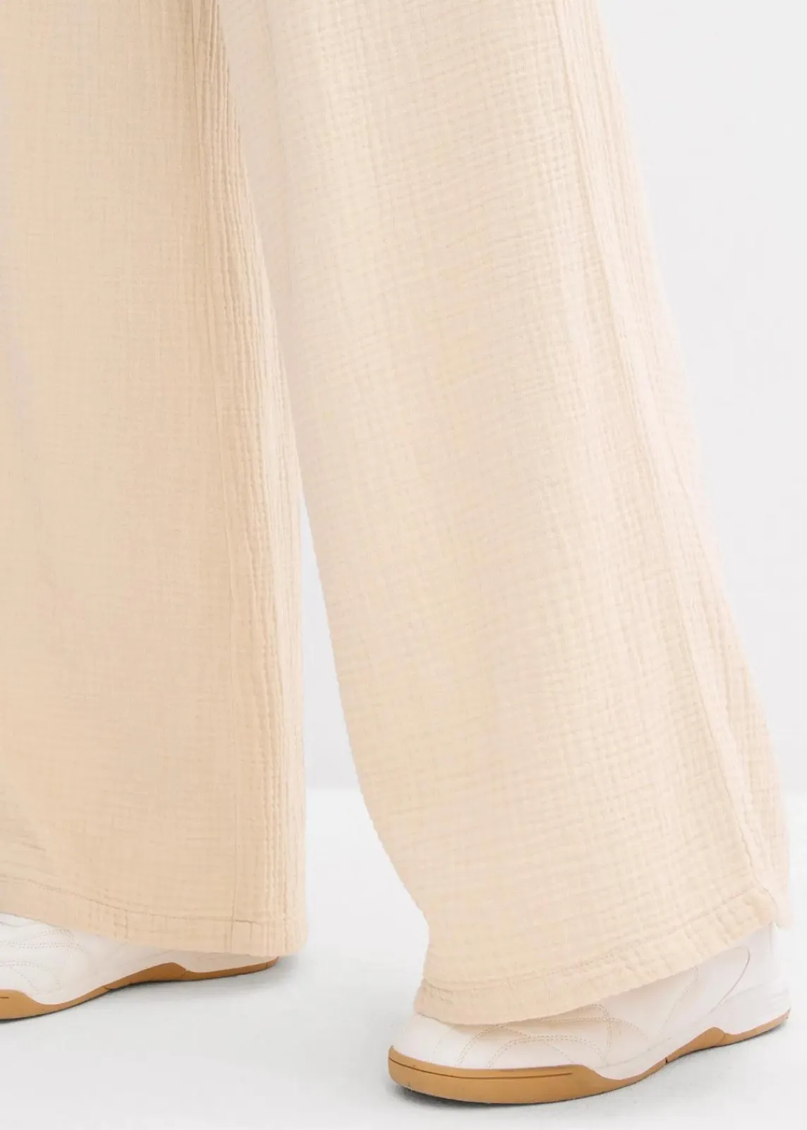 bonprix Hosen^Palazzo-Hose aus Musselin hellsand
