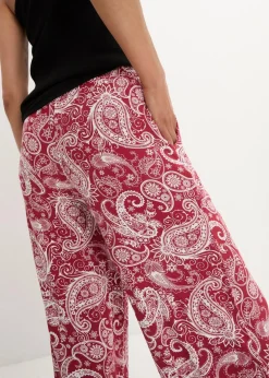 bonprix Nachhaltigere Materialien|Hosen^Palazzo-Hose aus softem Viskose-Mix chillirot paisley