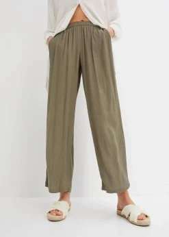 bonprix Bekleidung·Kleider|Hosen^Palazzo-Hose aus softer Viskose oliv