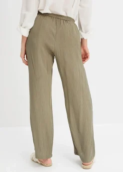 bonprix Bekleidung·Kleider|Hosen^Palazzo-Hose aus softer Viskose oliv