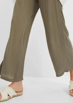 bonprix Bekleidung·Kleider|Hosen^Palazzo-Hose aus softer Viskose oliv