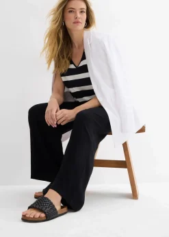 bonprix Nachhaltigere Materialien|Hosen^Palazzo-Hose aus softer Viskose schwarz