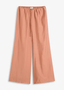 bonprix Bekleidung·Kleider|Hosen^Palazzo-Hose aus strukturiertem Viskose-Mix cognac