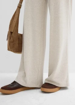 bonprix Zweiteiler & Sets|Hosen^Palazzo-Hose in Strickoptik hellsand meliert