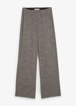 bonprix Hosen|Zweiteiler & Sets^Palazzo-Hose in Strickoptik anthrazit meliert