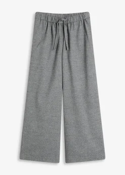 bonprix Bekleidung·Kleider|Hosen^Palazzo-Hose in Wolloptik anthrazit meliert meliert