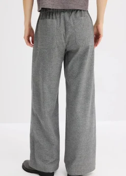 bonprix Bekleidung·Kleider|Hosen^Palazzo-Hose in Wolloptik anthrazit meliert meliert