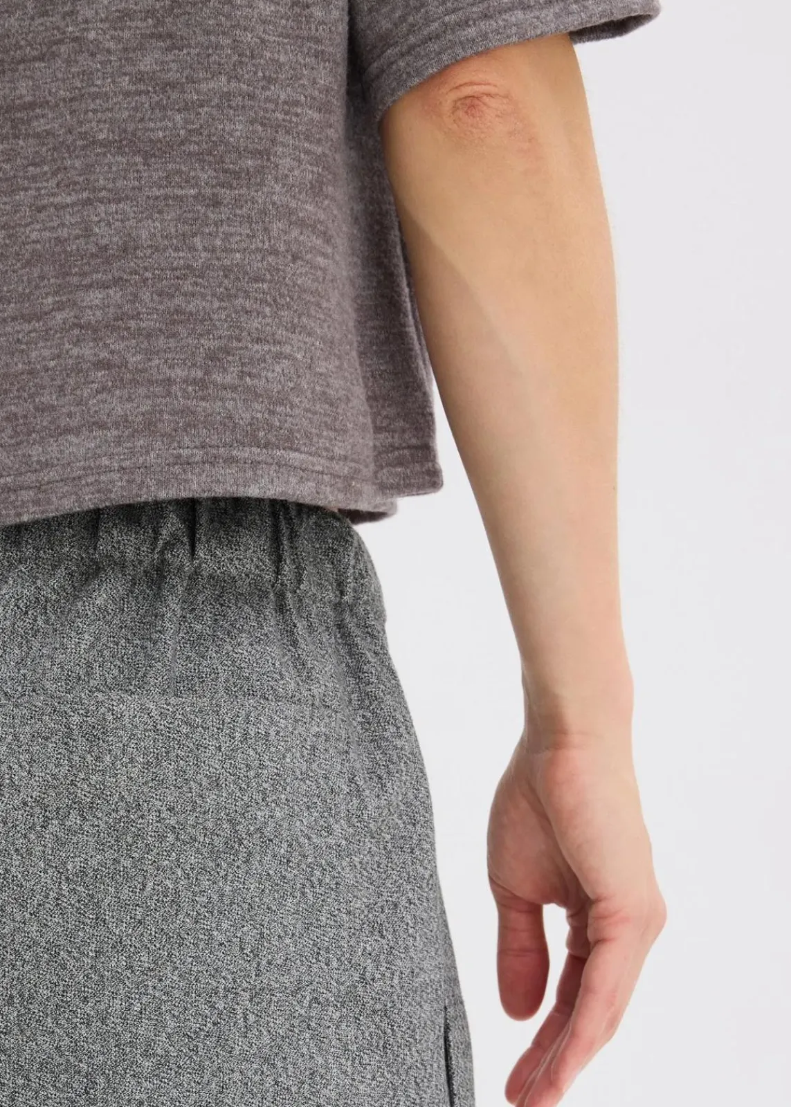 bonprix Bekleidung·Kleider|Hosen^Palazzo-Hose in Wolloptik anthrazit meliert meliert