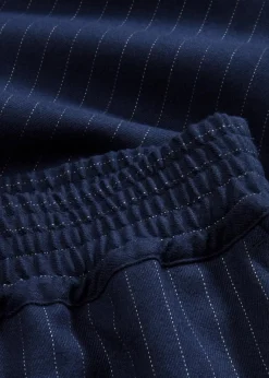 bonprix Hosen|Nachhaltigere Materialien^Palazzo-Hose in Wolloptik dunkelblau/wollweiß gestreift