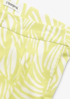 bonprix Hosen|Bekleidung·Kleider^Palazzo-Hose mit Bequembund zitrusgelb/wollweiß bedruckt